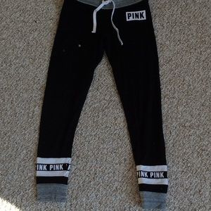 PINK yoga pant, banded ankle w/ PINK letters Small